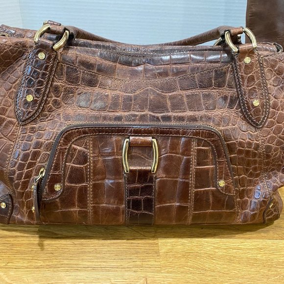 Cale Haan Vintage  Paige Croco Pint F06 - Picture 1 of 3